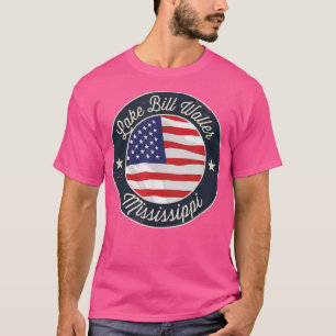Lake Bill Waller - Patriotic Mississippi Souvenir T-Shirt