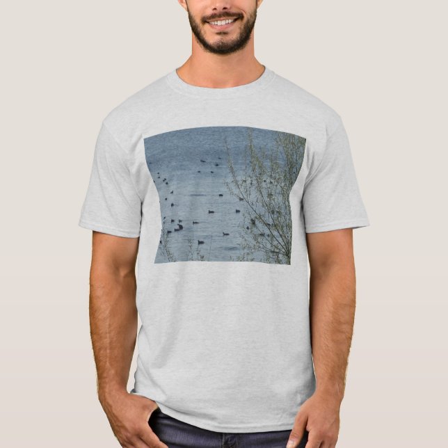 Lake Birds Adult Basic T-Shirt (Front)
