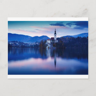 Lake Bled and the Island church Postcard