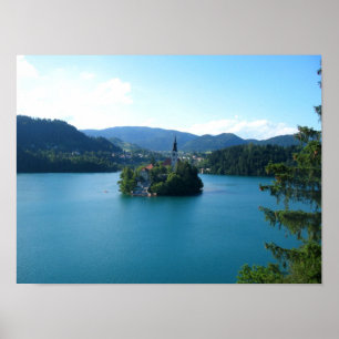 Lake Bled Island Slovenia Poster