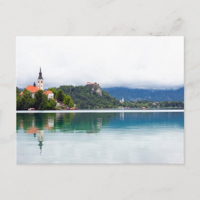Lake Bled Reflections, Slovenia Postcard (Front)