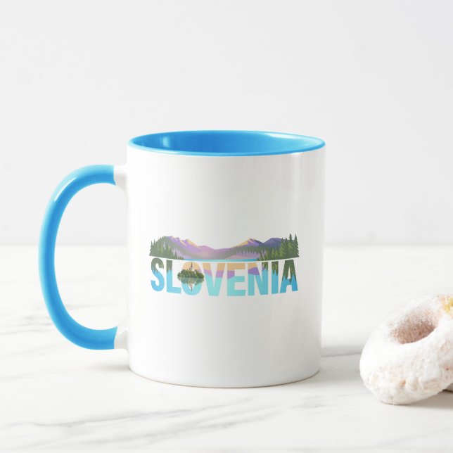 Lake Bled Slovenia Europe Mug (With Donut)