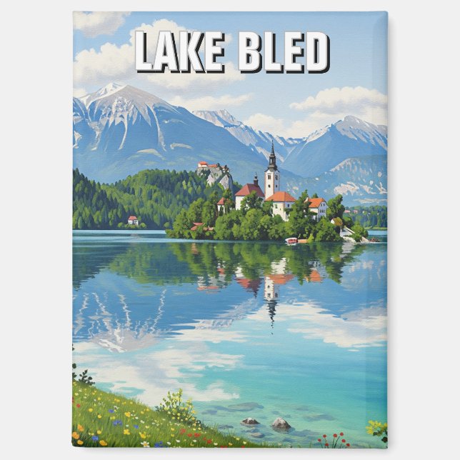 Lake Bled Slovenia Magnet (Front)