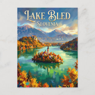 Lake Bled Slovenia Postcard