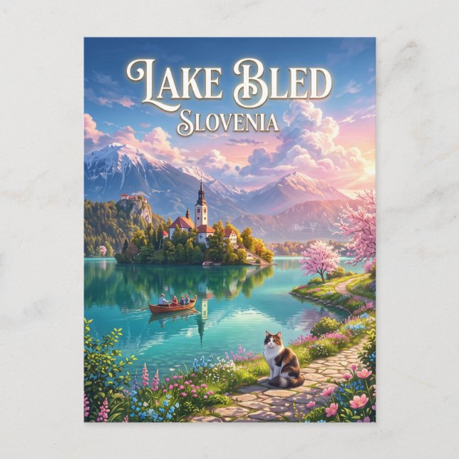 Lake Bled Slovenia Postcard (Front)