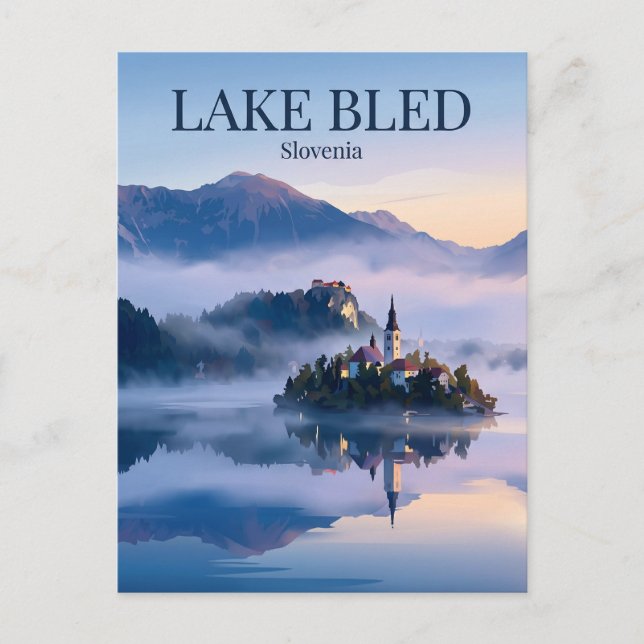 Lake Bled Slovenia Postcard (Front)