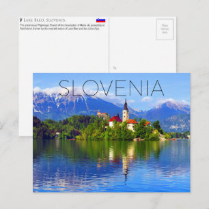 Lake Bled, Slovenia Travel Postcard