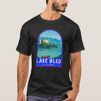 Lake Bled Slovenia Travel Retro Travel Art Vintage