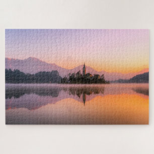 Lake Bled Sunrise Slovenia Jigsaw Puzzle