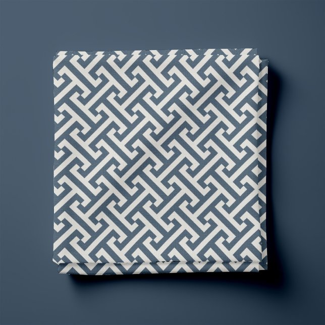 Lake Blue Greek Key Pattern Fabric (Creator Uploaded)