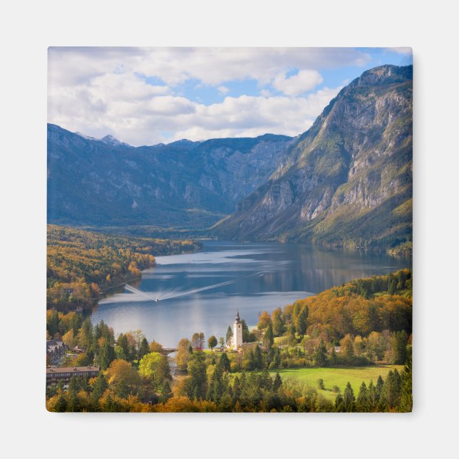 Lake Bohinj in Slovenia in autumn Magnet (Front)