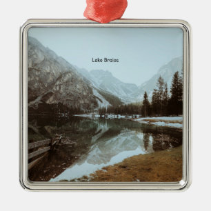Lake Braies, South Tyrol, Italy Metal Tree Decoration