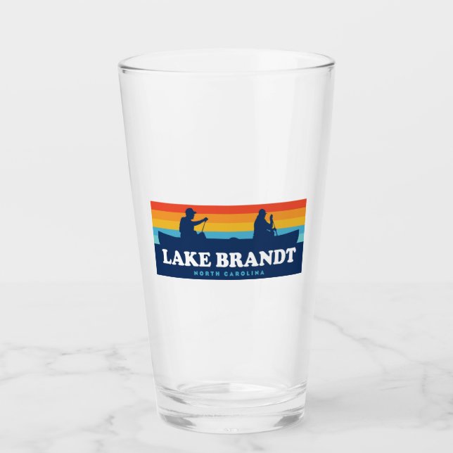 Lake Brandt North Carolina Canoe Glass (Front)