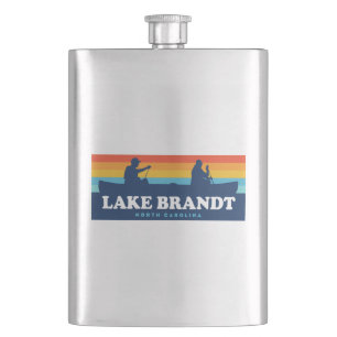 Lake Brandt North Carolina Canoe Hip Flask