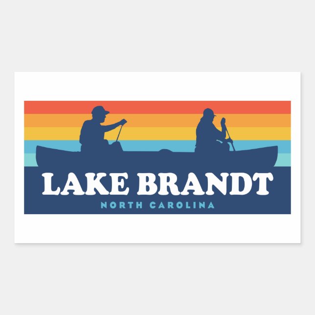Lake Brandt North Carolina Canoe Rectangular Sticker (Front)