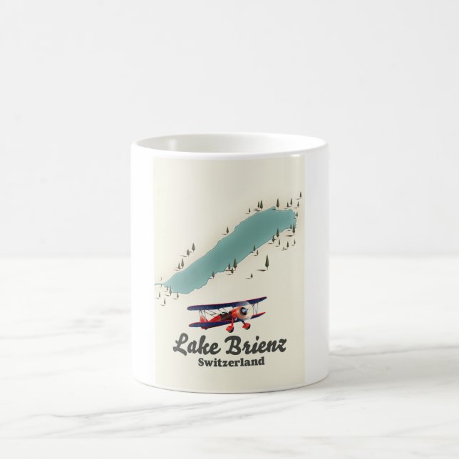 Lake Brienz Switzerland map Coffee Mug (Center)