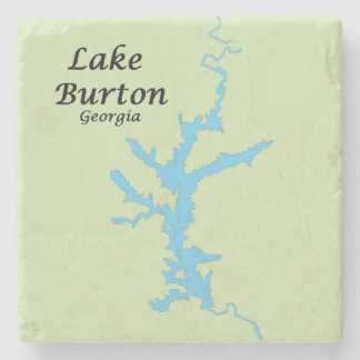 Lake Burton, Outline, Georgia, Marble Coasters