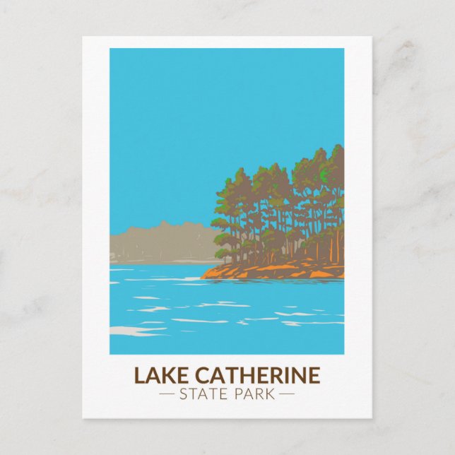 Lake Catherine State Park Arkansas Vintage Postcard (Front)