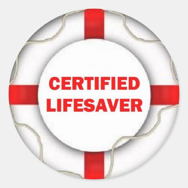 Lake Certified Lifesaver Classic Round Sticker (Front)