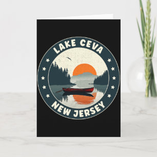 Lake Ceva New Jersey Sunset T Shirt Card