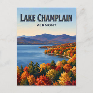 Lake Champlain Burlington Vermont Postcard