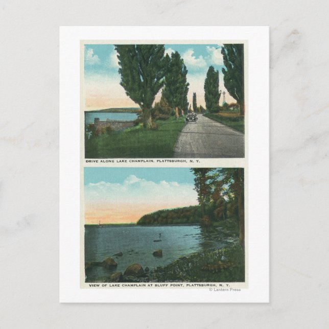 Lake Champlain Drive View Postcard (Front)