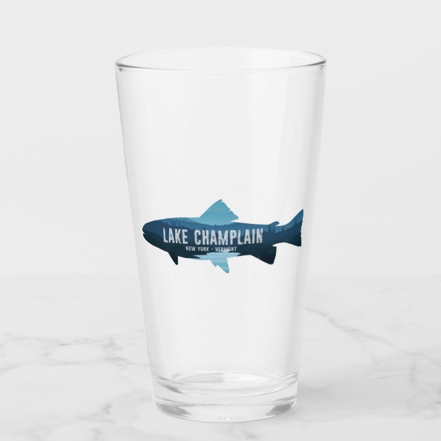 Lake Champlain New York Vermont Fish Glass (Front)