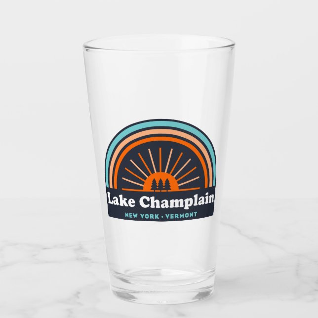 Lake Champlain New York Vermont Rainbow Glass (Front)