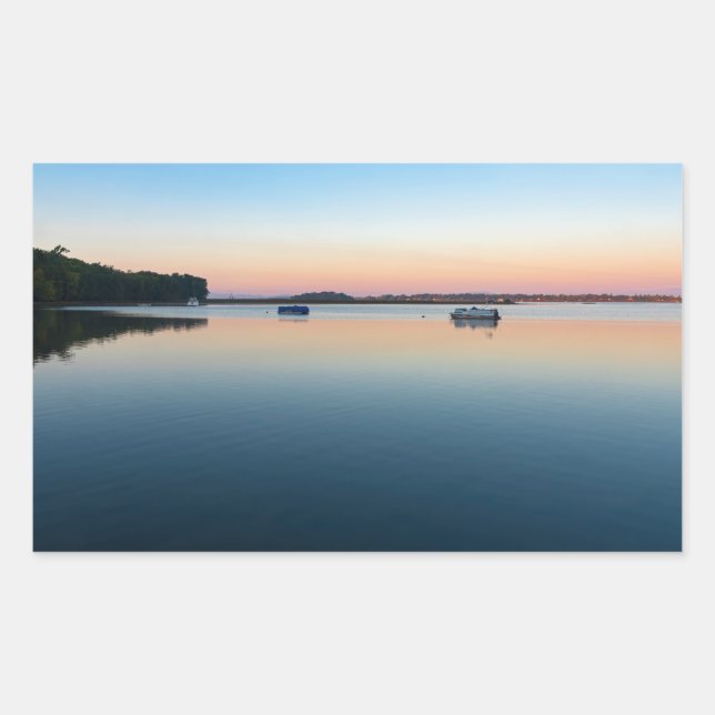 lake champlain sunrise in saint albans bay rectangular sticker (Front)