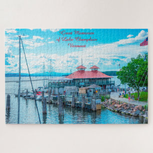 Lake Champlain  Vermont.Christmas Greetings Jigsaw Jigsaw Puzzle