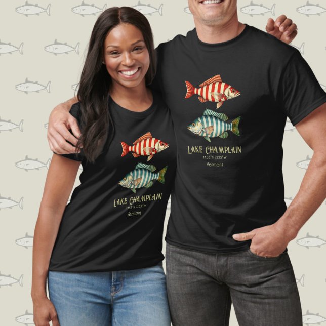 Lake Champlain Vermont nautical fish   T-Shirt (Creator Uploaded)