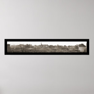 Lake Charles LA Burned Photo 1910 Poster