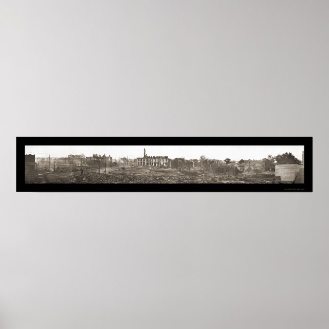 Lake Charles LA Burned Photo 1910 Poster (Front)