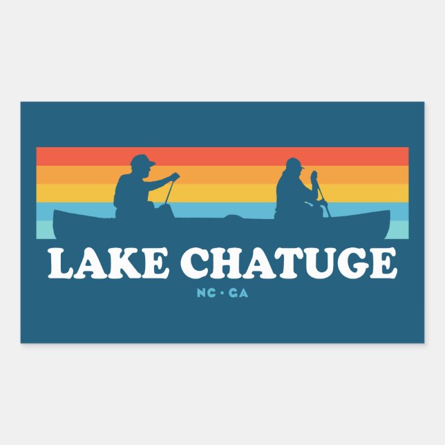 Lake Chatuge North Carolina Georgia Canoe Rectangular Sticker (Front)