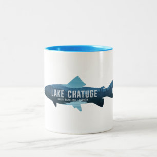 Lake Chatuge North Carolina Georgia Fish Two-Tone Coffee Mug