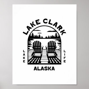 Lake Clark Alaska Outdoors Vintage  Poster