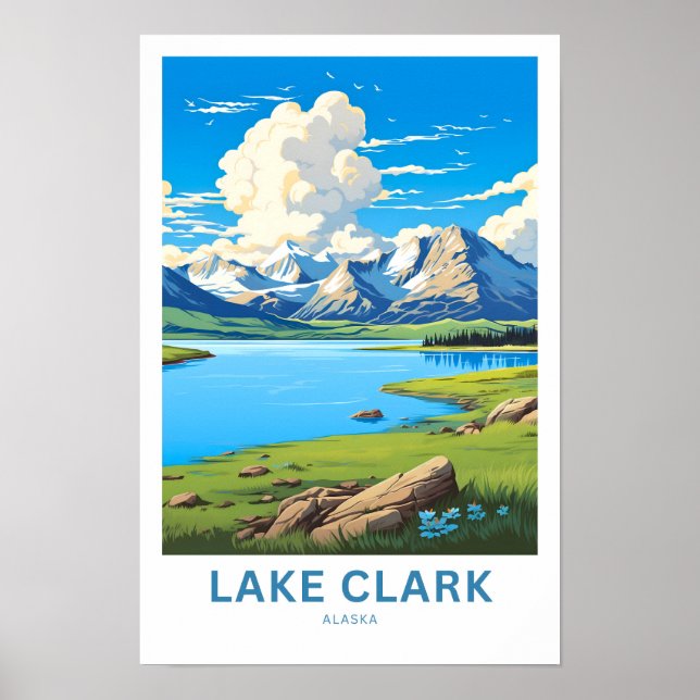 Lake Clark Alaska Travel Print (Front)