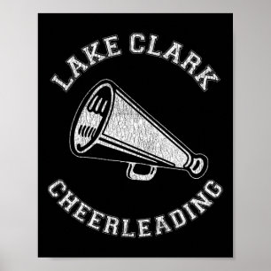 Lake Clark Cheer Distressed Retro 90's Cheerleader Poster