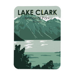 Lake Clark National Park Alaska Vintage Magnet