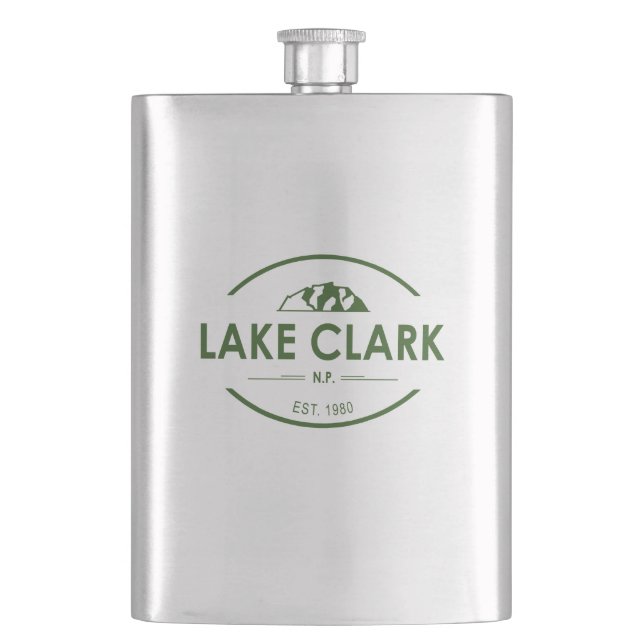 Lake Clark National Park Hip Flask (Front)
