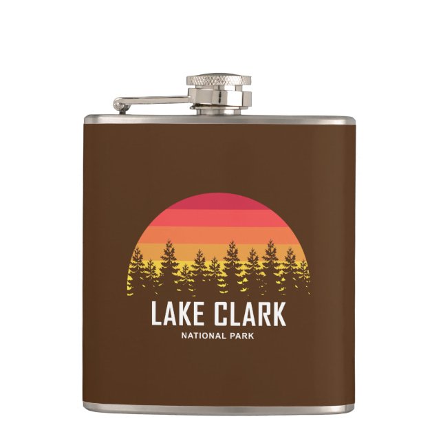 Lake Clark National Park Hip Flask (Front)