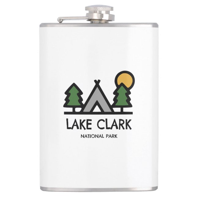 Lake Clark National Park Hip Flask (Front)
