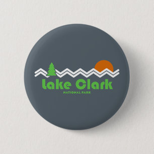 Lake Clark National Park Retro 6 Cm Round Badge