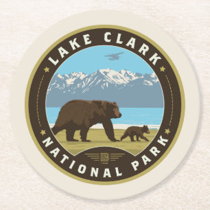Lake Clark National Park Round Paper Coaster