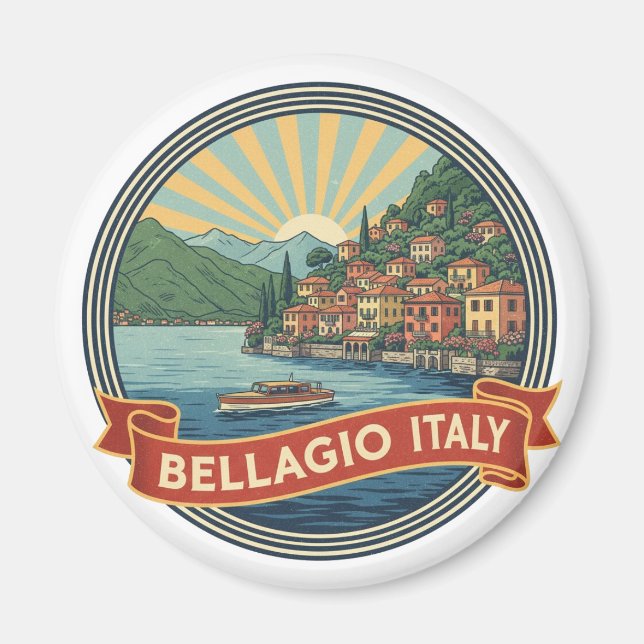 Lake Como Bellagio Italy Magnet (Front)