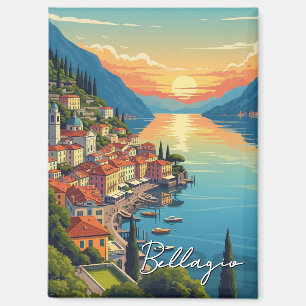 Lake Como Bellagio Italy Sunset Magnet