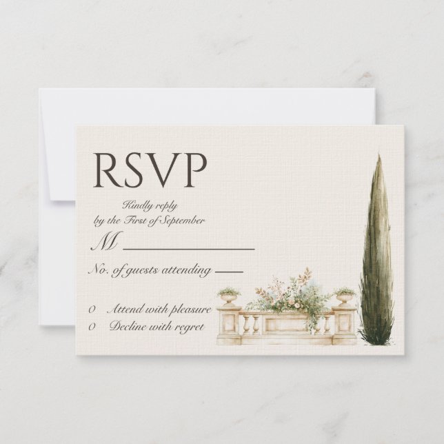 Lake Como Destination RSVP Card (Front)