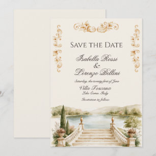 Lake Como Destination Save the Date Invitation
