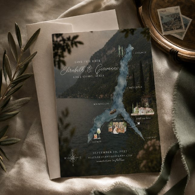 Lake Como Editorial Watercolor Map (Creator Uploaded)