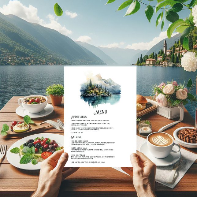 Lake Como Italian Destination Wedding Menu (Lake Como)